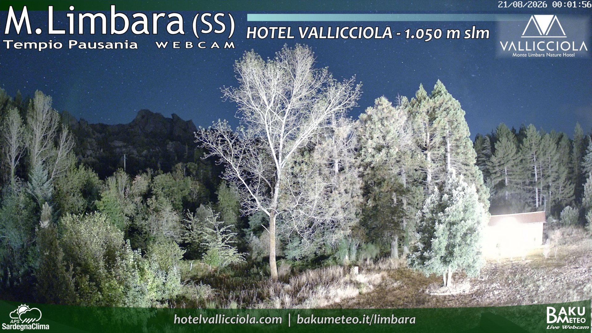 time-lapse frame, Monte Limbara Vallicciola webcam