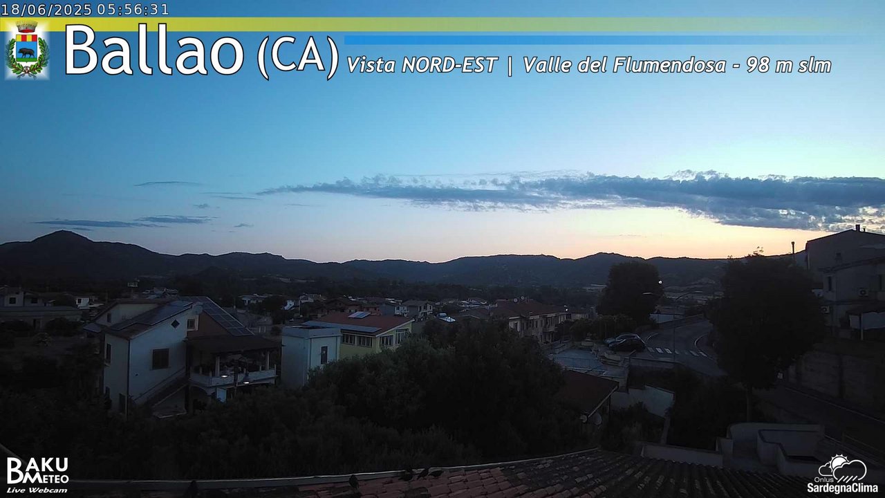 time-lapse frame, Ballao webcam