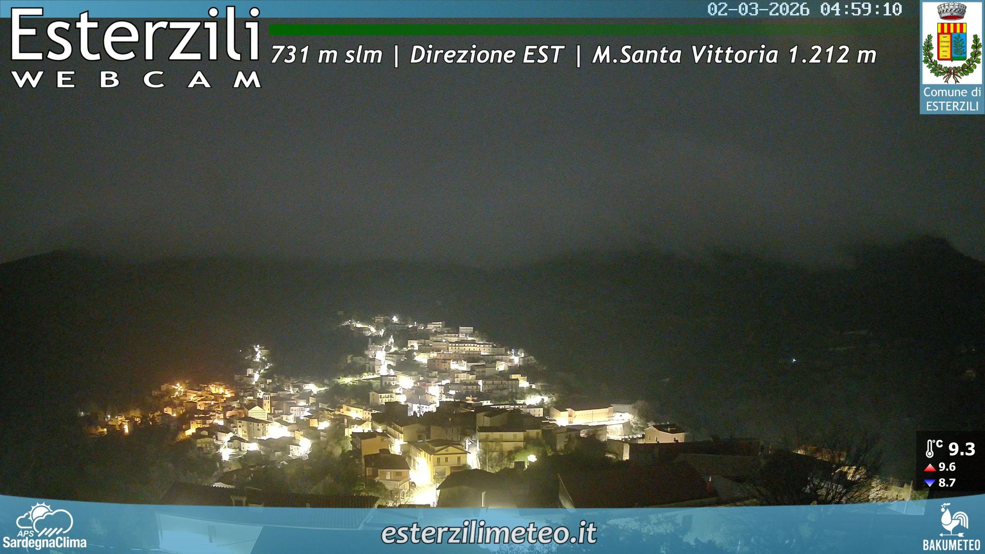 time-lapse frame, Esterzili webcam