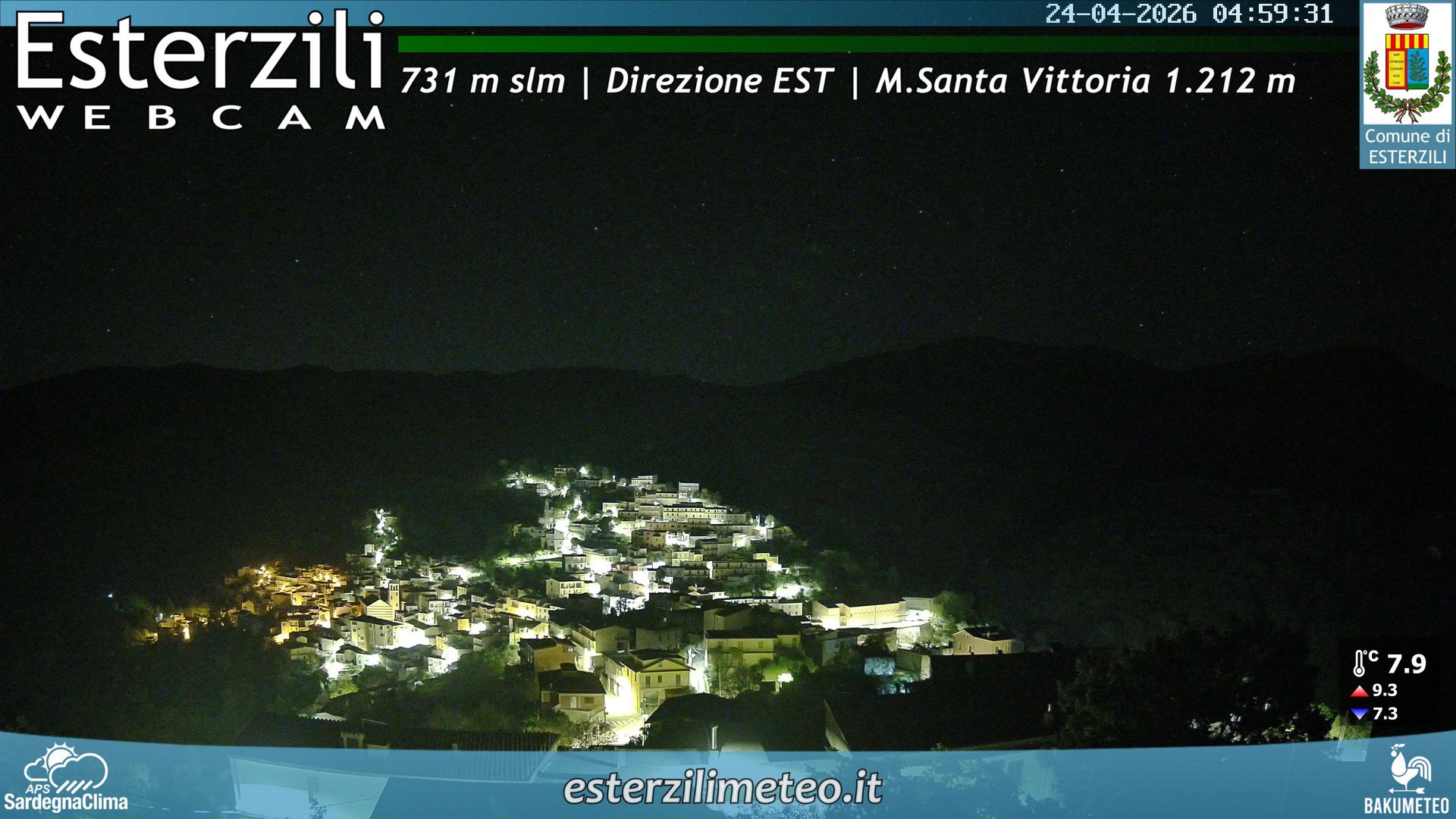 time-lapse frame, Esterzili webcam