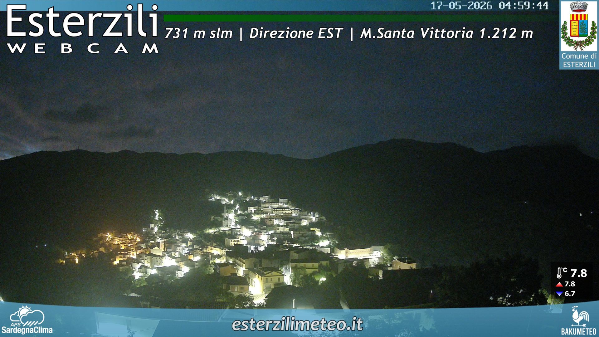 time-lapse frame, Esterzili webcam