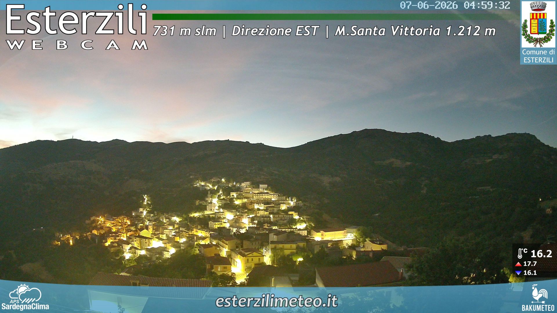 time-lapse frame, Esterzili webcam