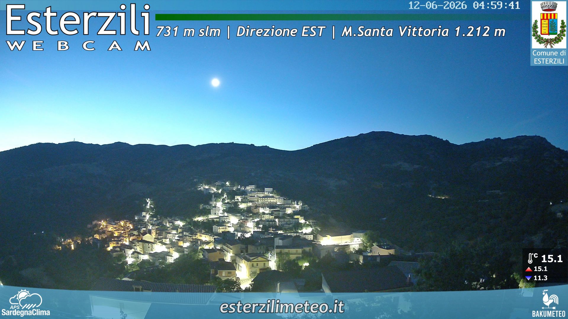 time-lapse frame, Esterzili webcam