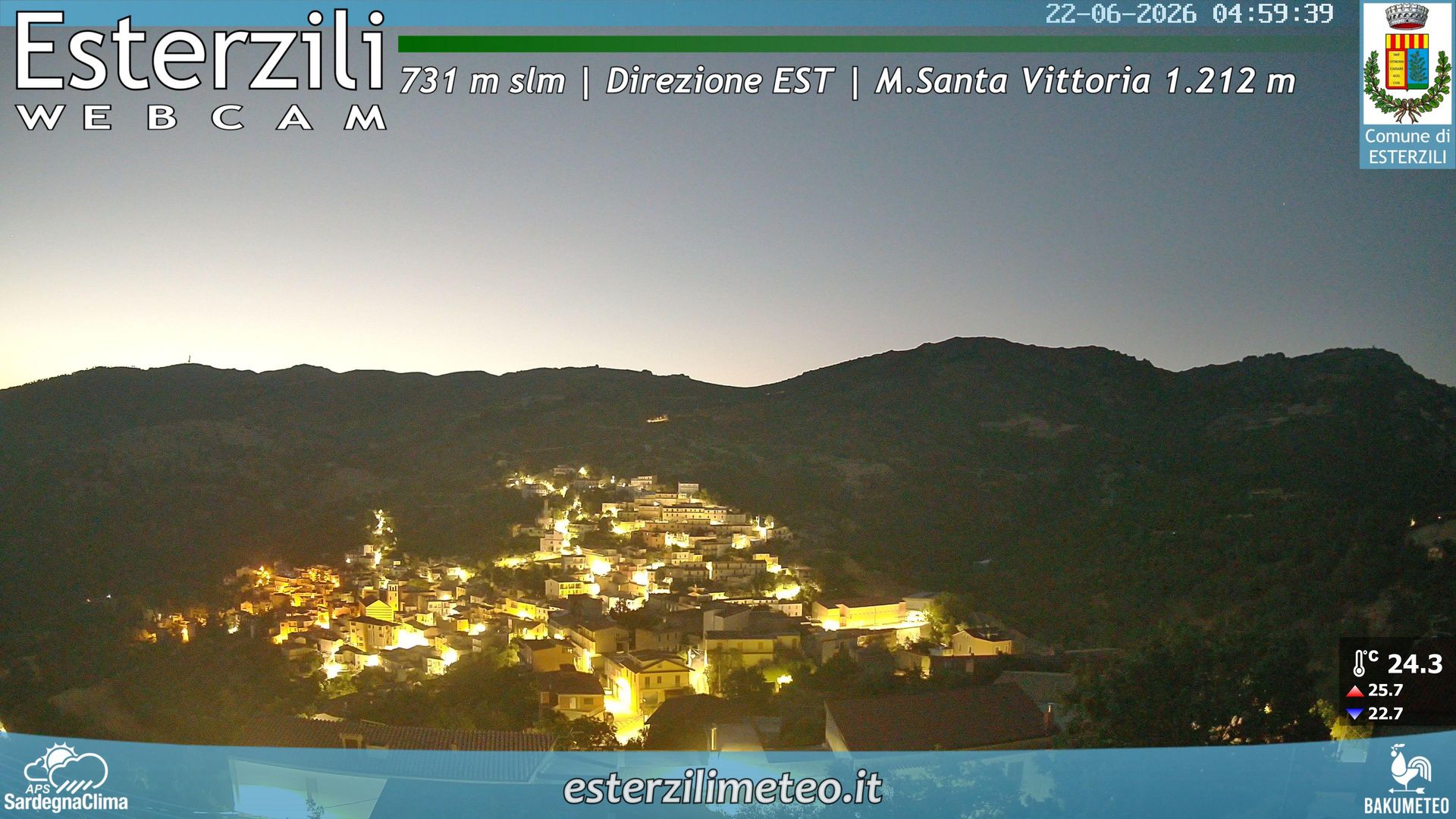 time-lapse frame, Esterzili webcam