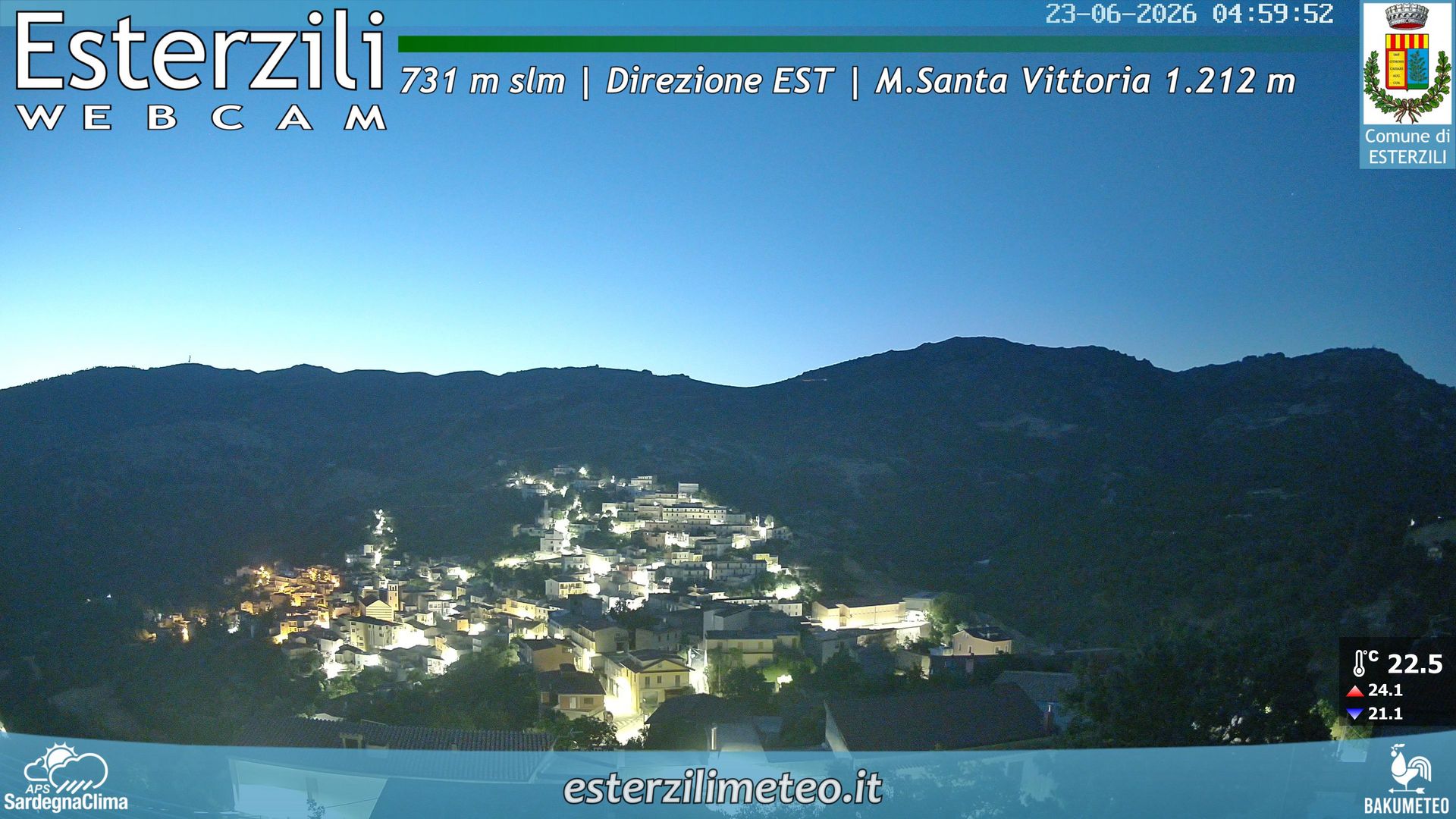 time-lapse frame, Esterzili webcam