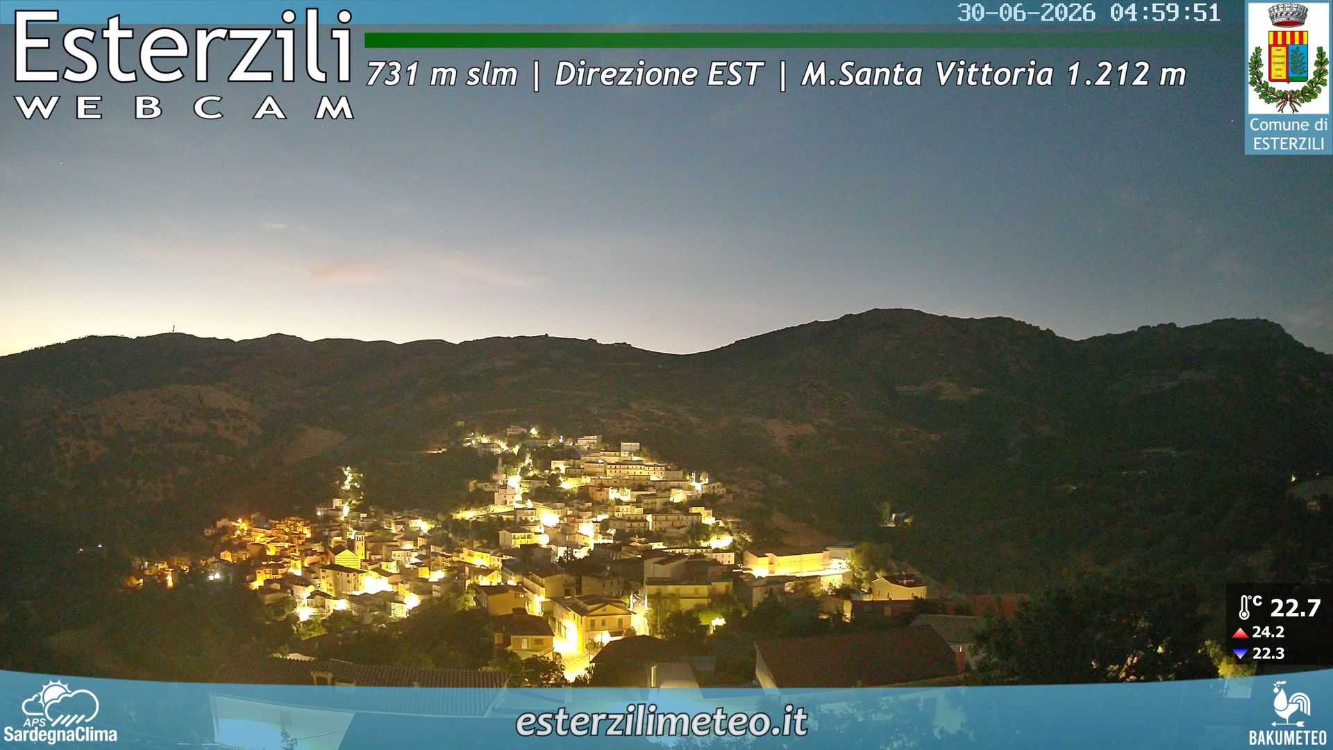 time-lapse frame, Esterzili webcam