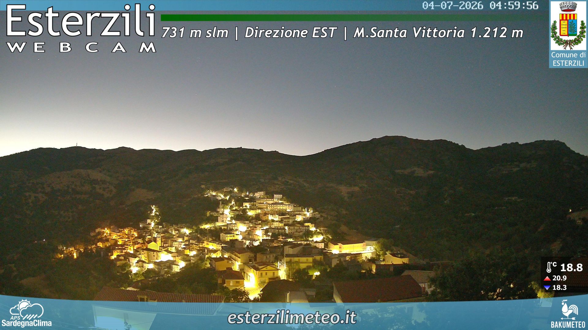 time-lapse frame, Esterzili webcam