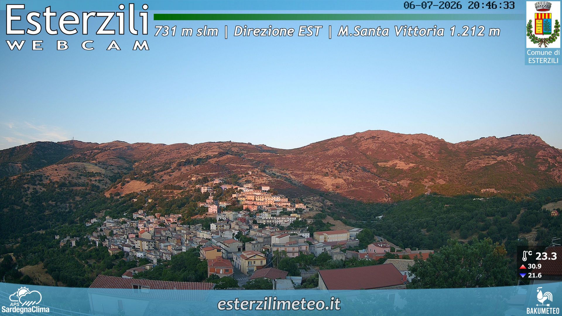 time-lapse frame, Esterzili webcam