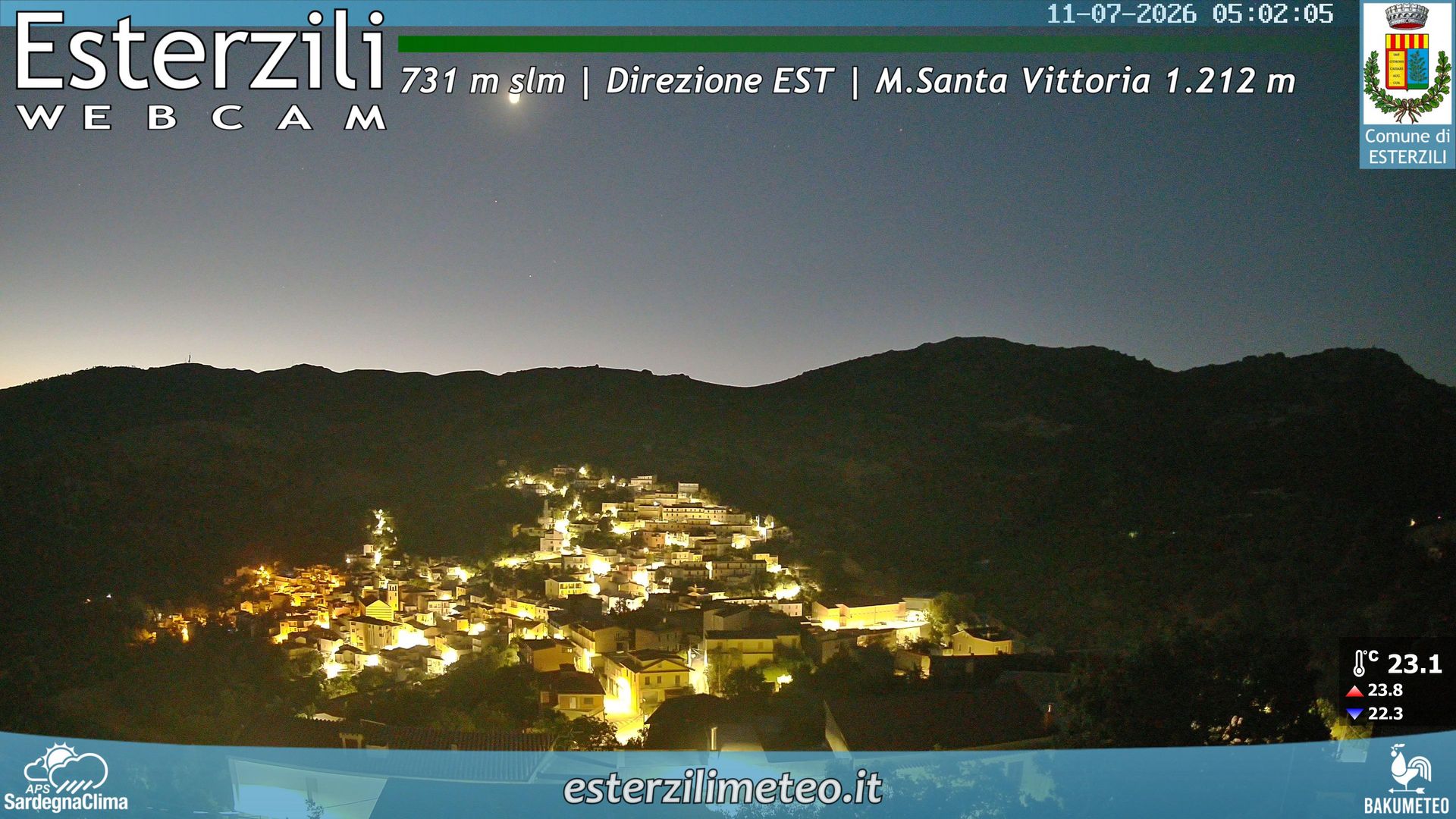 time-lapse frame, Esterzili webcam