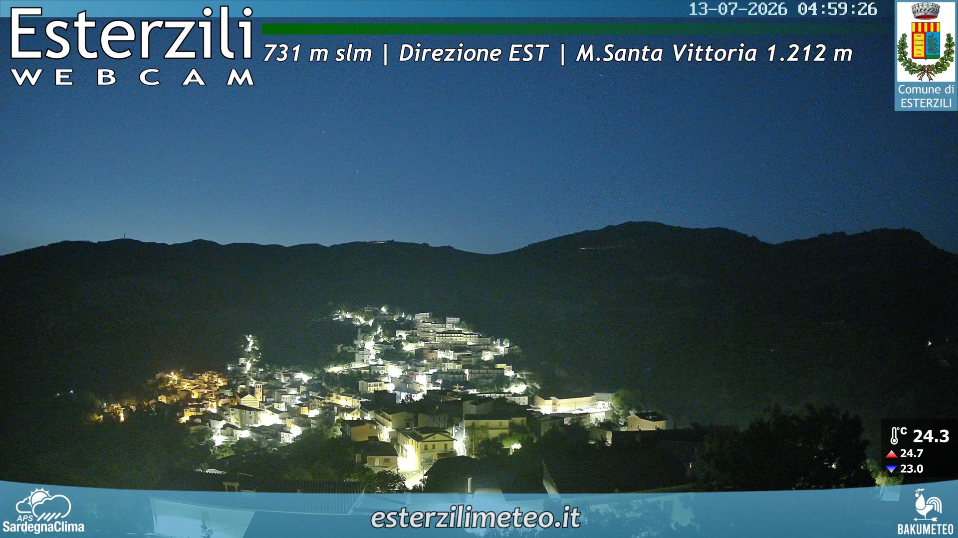 time-lapse frame, Esterzili webcam