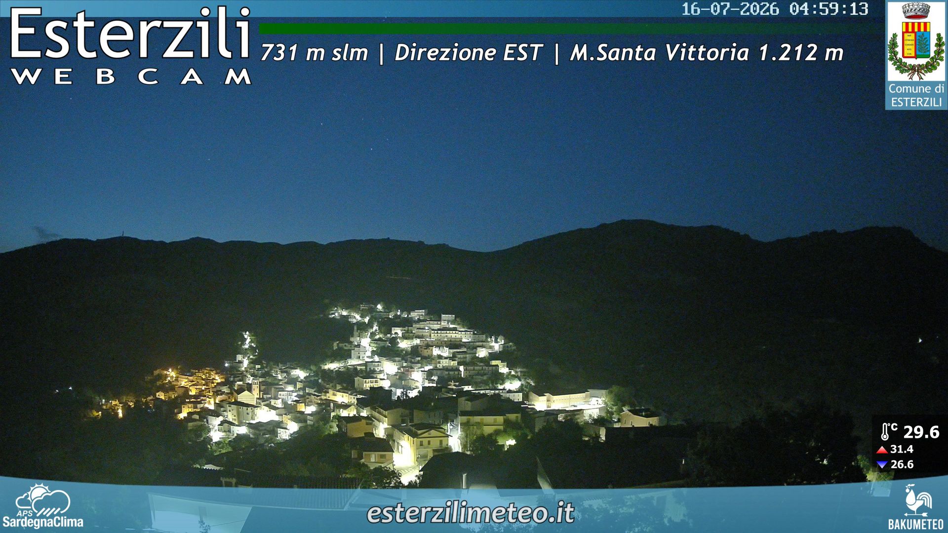 time-lapse frame, Esterzili webcam