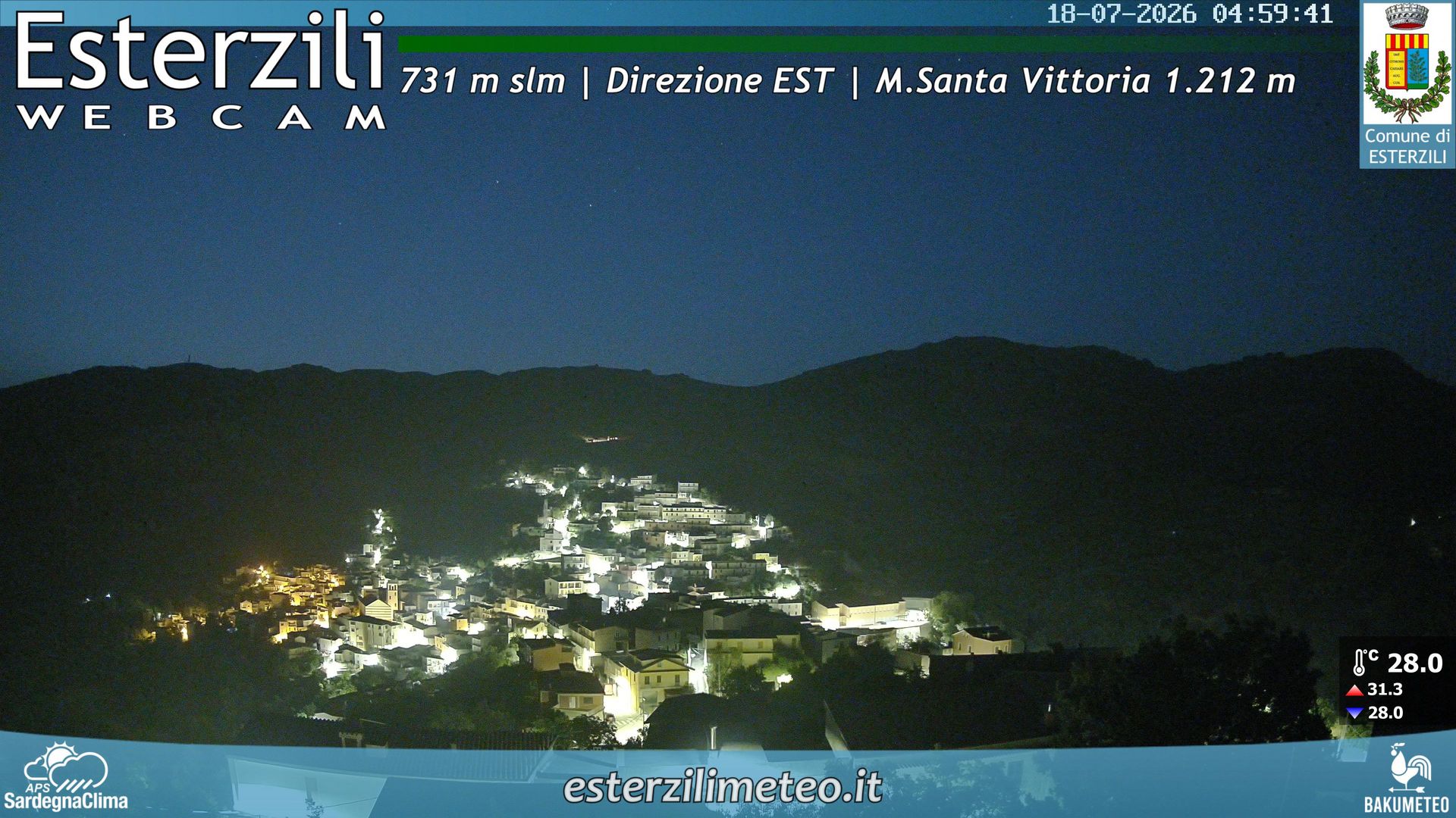 time-lapse frame, Esterzili webcam