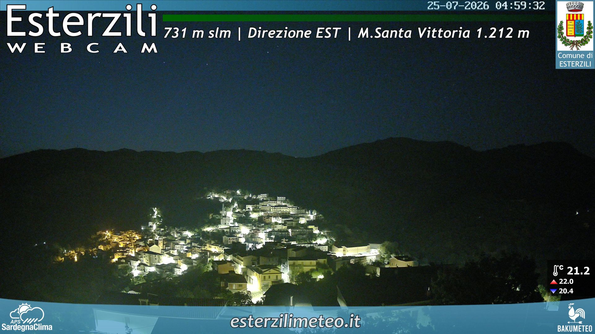 time-lapse frame, Esterzili webcam
