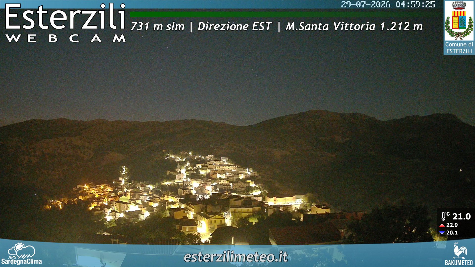 time-lapse frame, Esterzili webcam