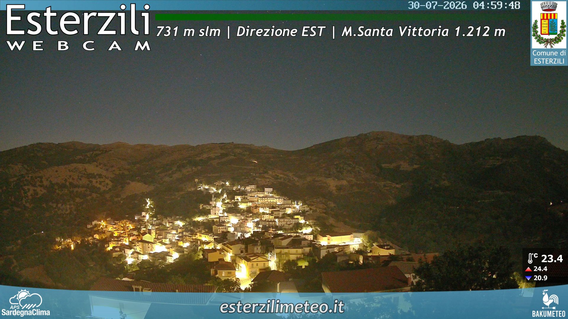 time-lapse frame, Esterzili webcam
