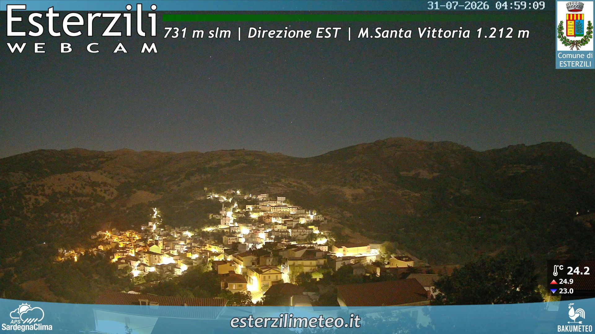 time-lapse frame, Esterzili webcam