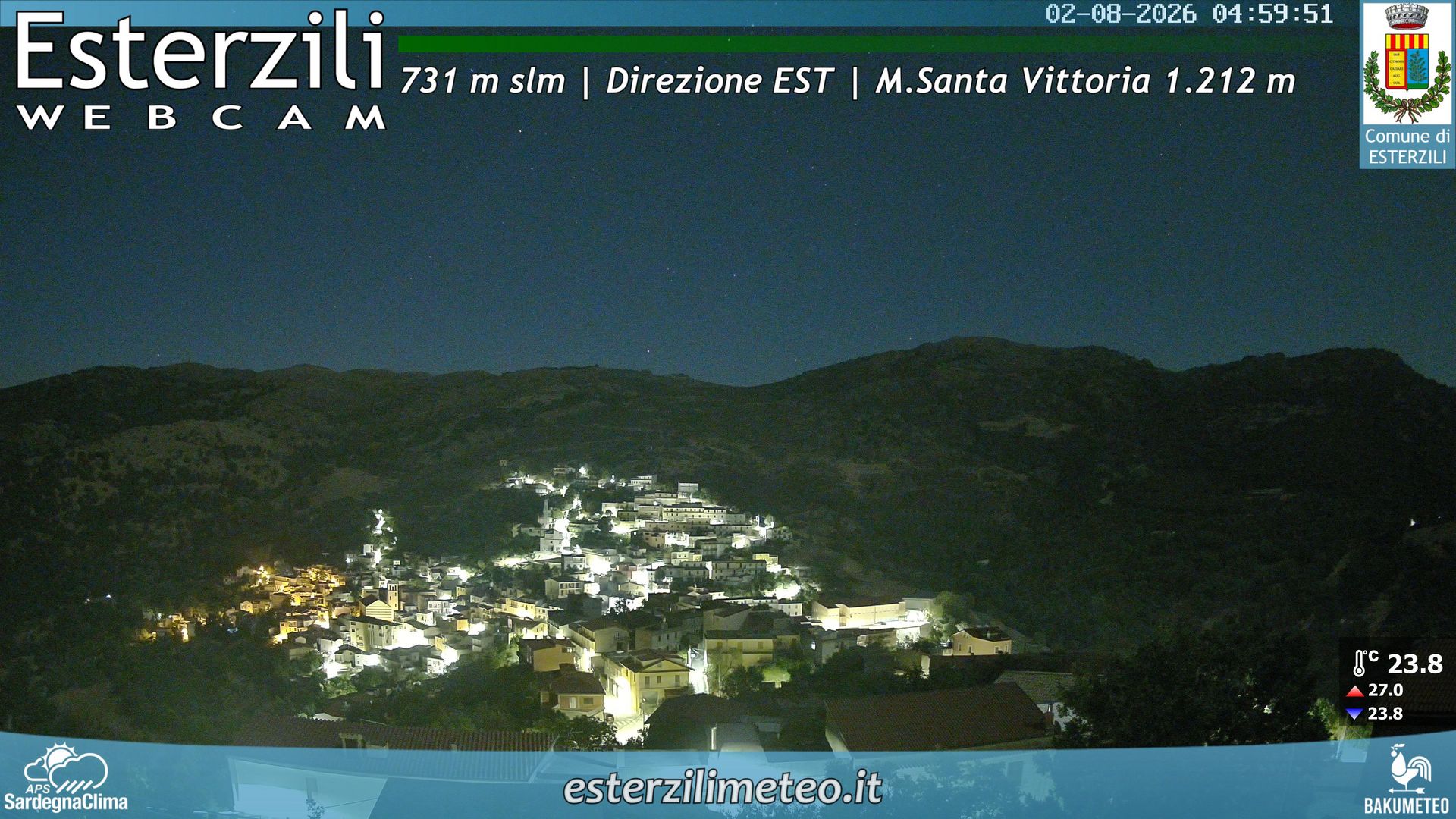 time-lapse frame, Esterzili webcam