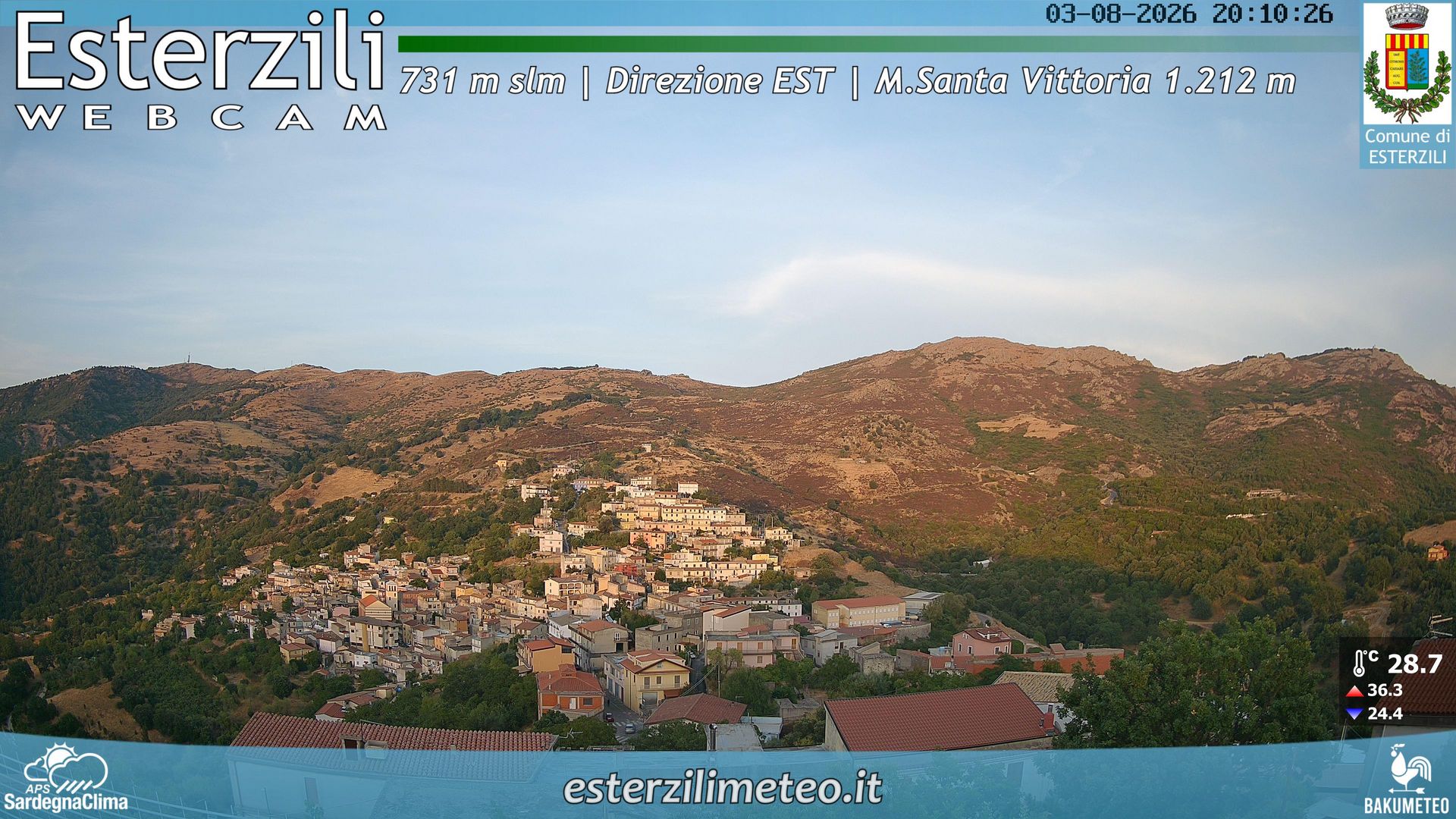 time-lapse frame, Esterzili webcam