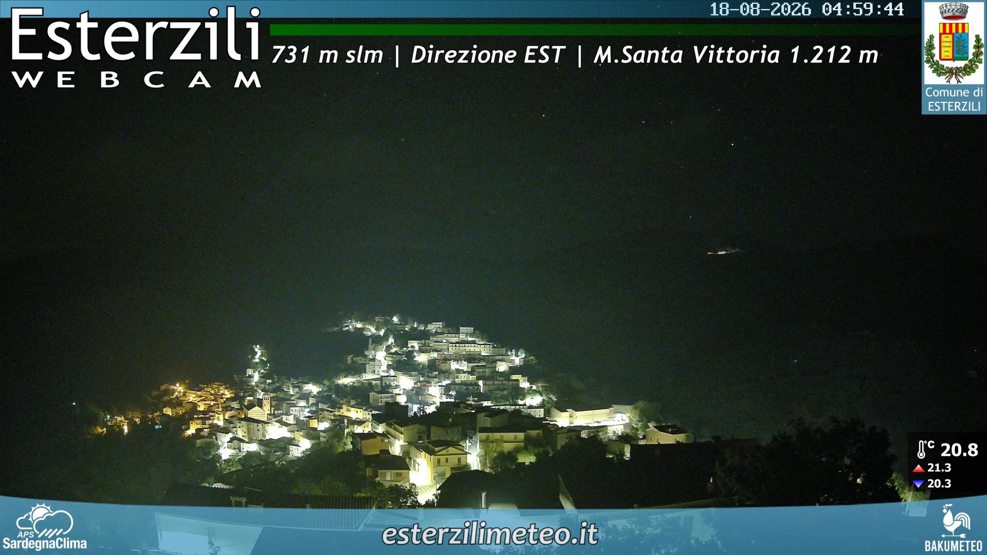 time-lapse frame, Esterzili webcam