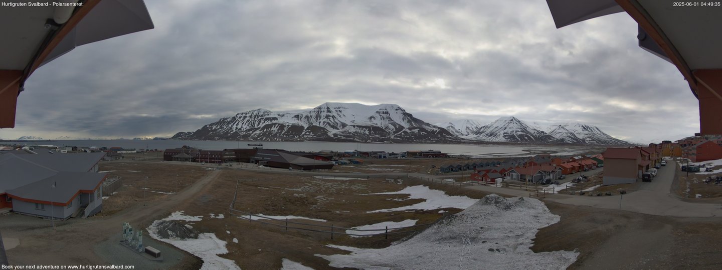 time-lapse frame, Hurtigruten Svalbard - Hiorthfjellet webcam