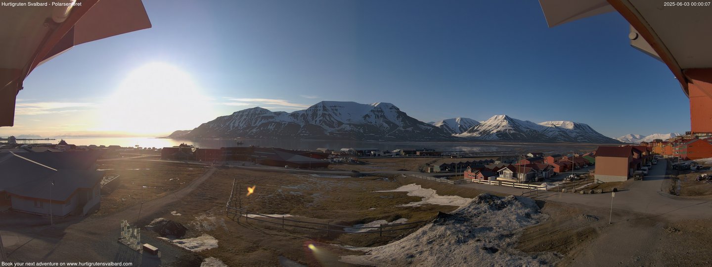 time-lapse frame, Hurtigruten Svalbard - Hiorthfjellet webcam