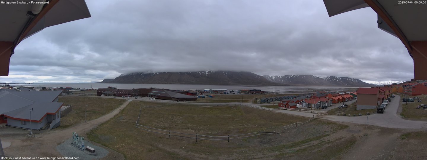 time-lapse frame, Hurtigruten Svalbard - Hiorthfjellet webcam