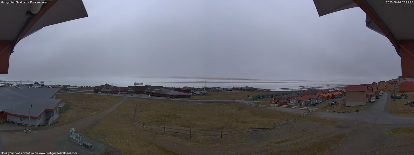 time-lapse frame, Hurtigruten Svalbard - Hiorthfjellet webcam