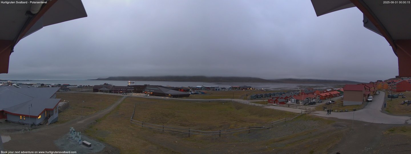 time-lapse frame, Hurtigruten Svalbard - Hiorthfjellet webcam