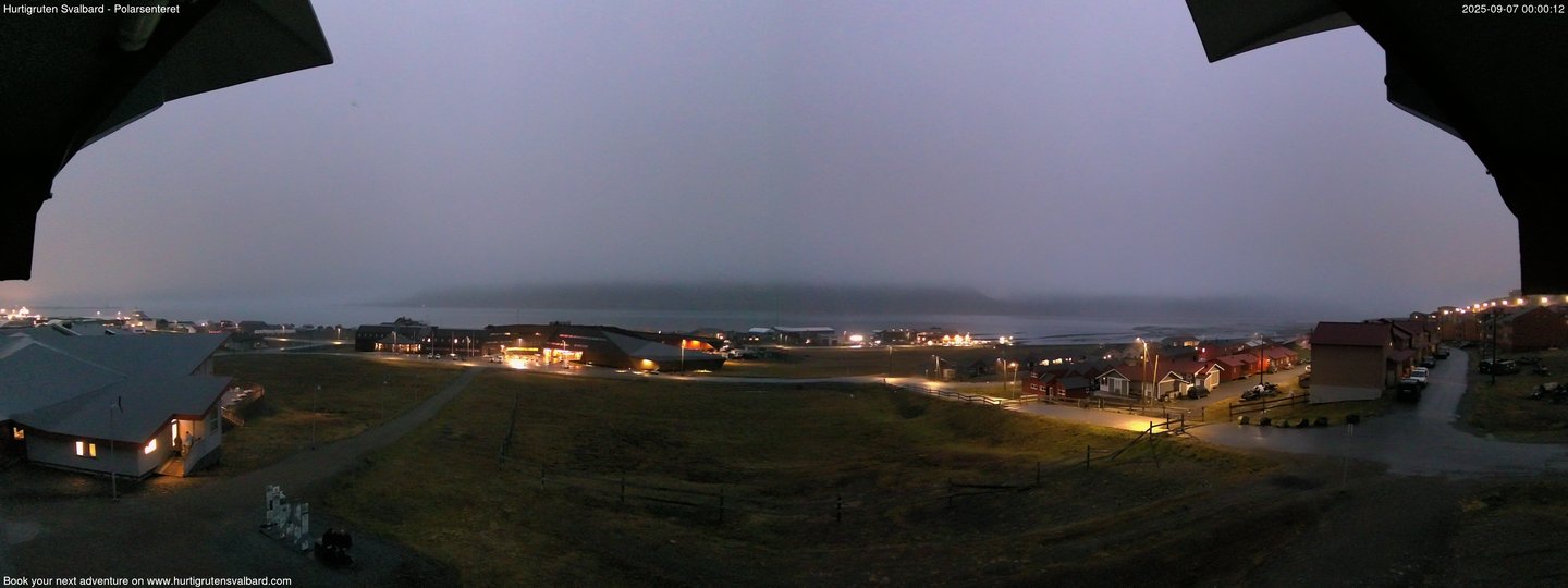 time-lapse frame, Hurtigruten Svalbard - Hiorthfjellet webcam