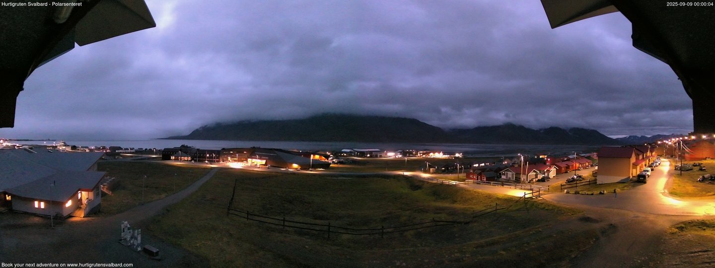 time-lapse frame, Hurtigruten Svalbard - Hiorthfjellet webcam