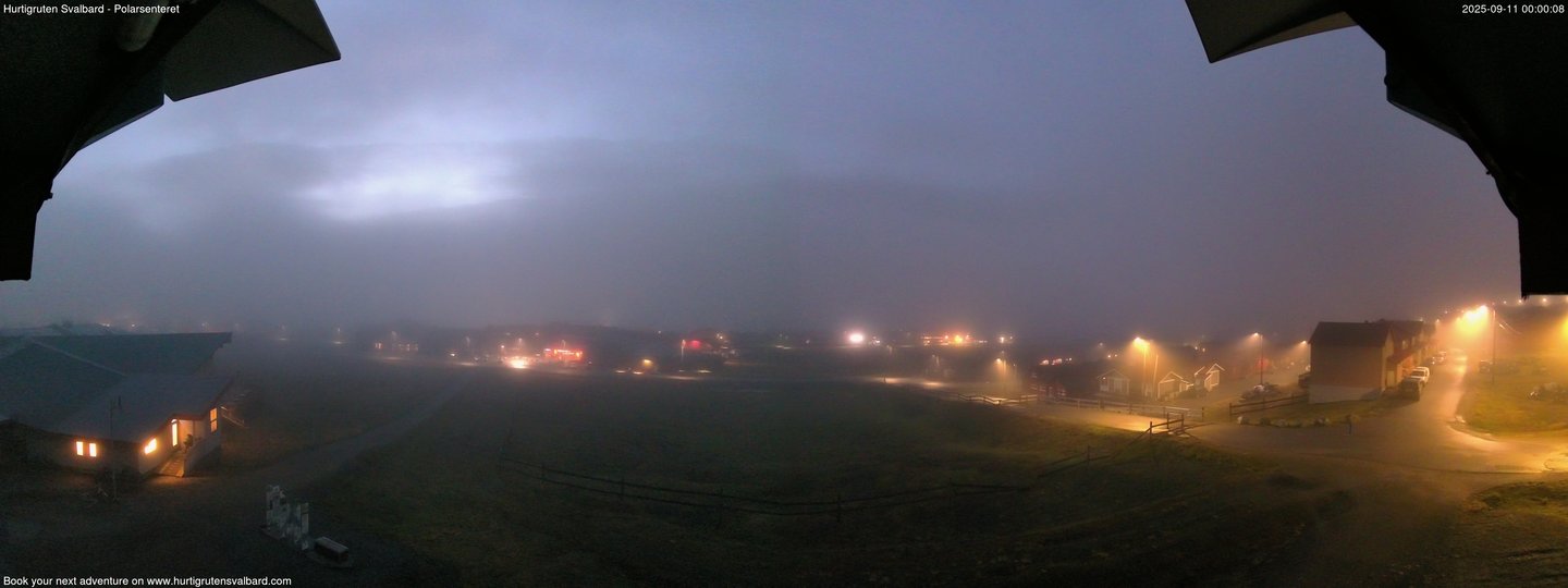 time-lapse frame, Hurtigruten Svalbard - Hiorthfjellet webcam