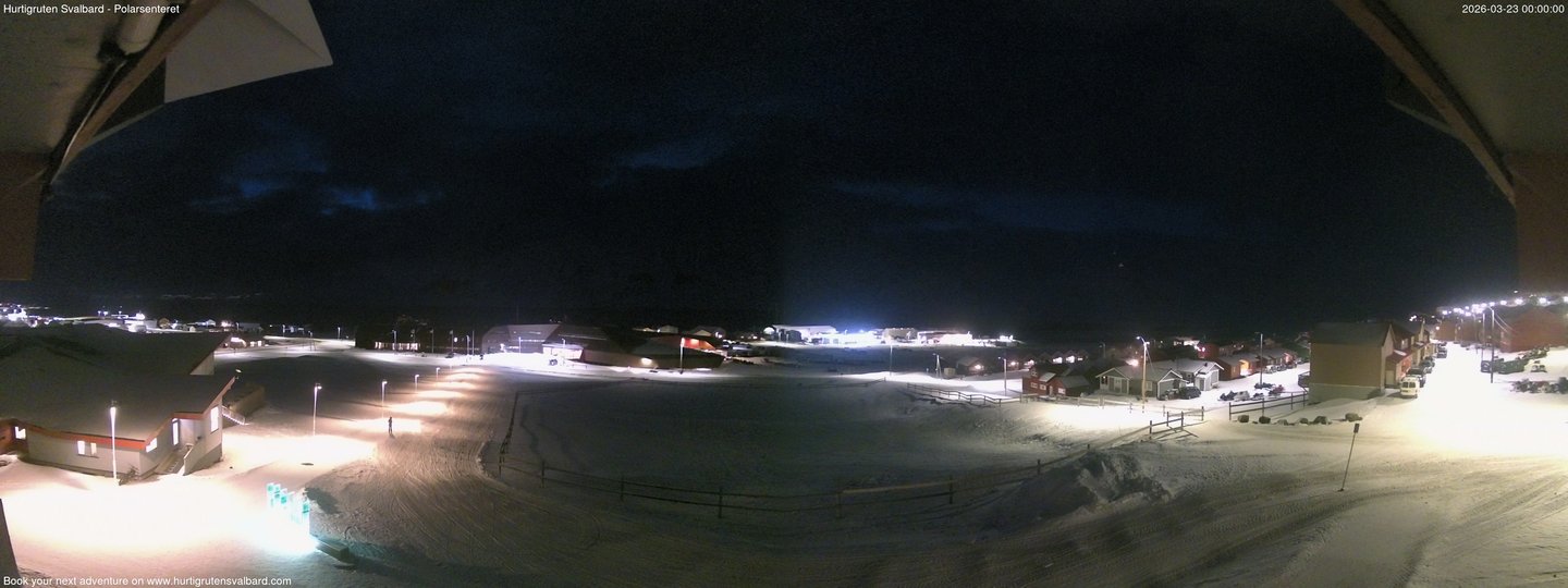 time-lapse frame, Hurtigruten Svalbard - Hiorthfjellet webcam