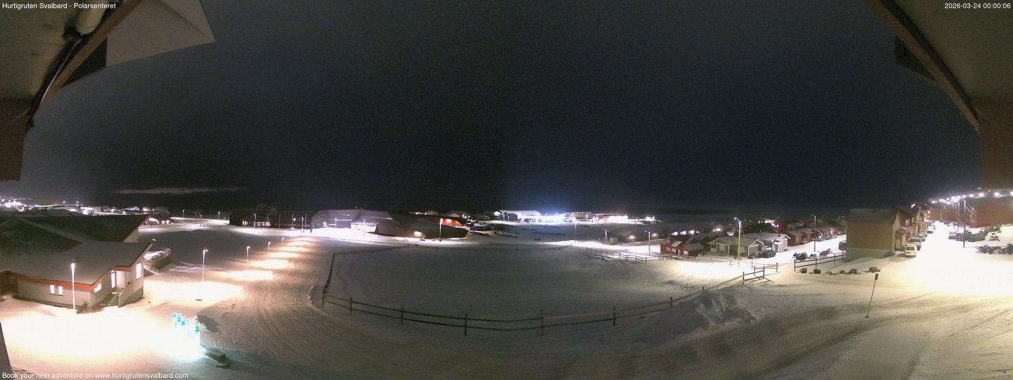 time-lapse frame, Hurtigruten Svalbard - Hiorthfjellet webcam