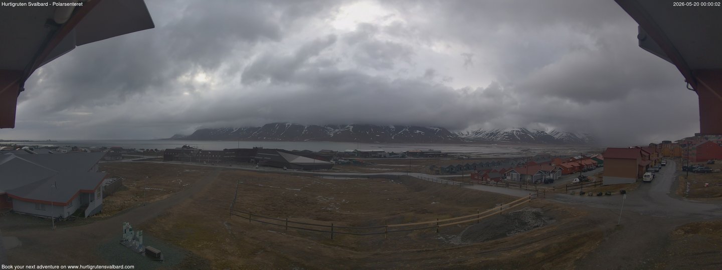 time-lapse frame, Hurtigruten Svalbard - Hiorthfjellet webcam