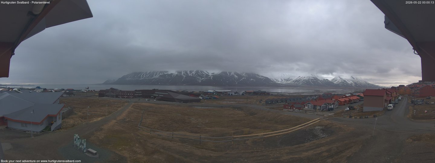 time-lapse frame, Hurtigruten Svalbard - Hiorthfjellet webcam