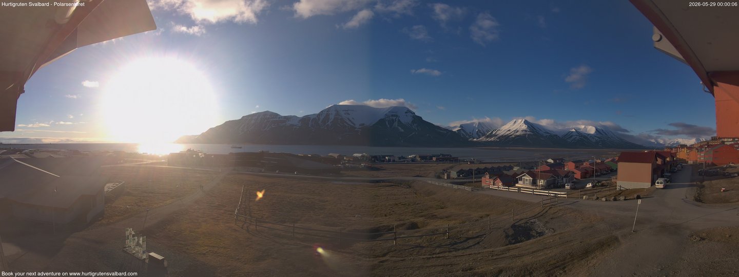 time-lapse frame, Hurtigruten Svalbard - Hiorthfjellet webcam