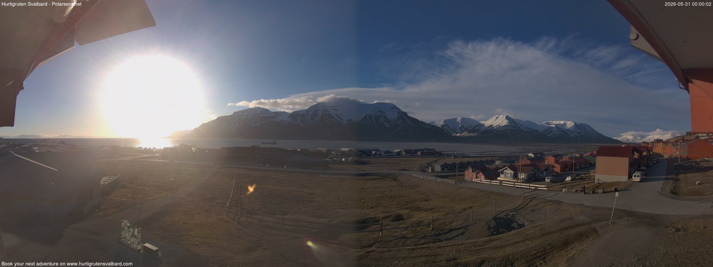 time-lapse frame, Hurtigruten Svalbard - Hiorthfjellet webcam