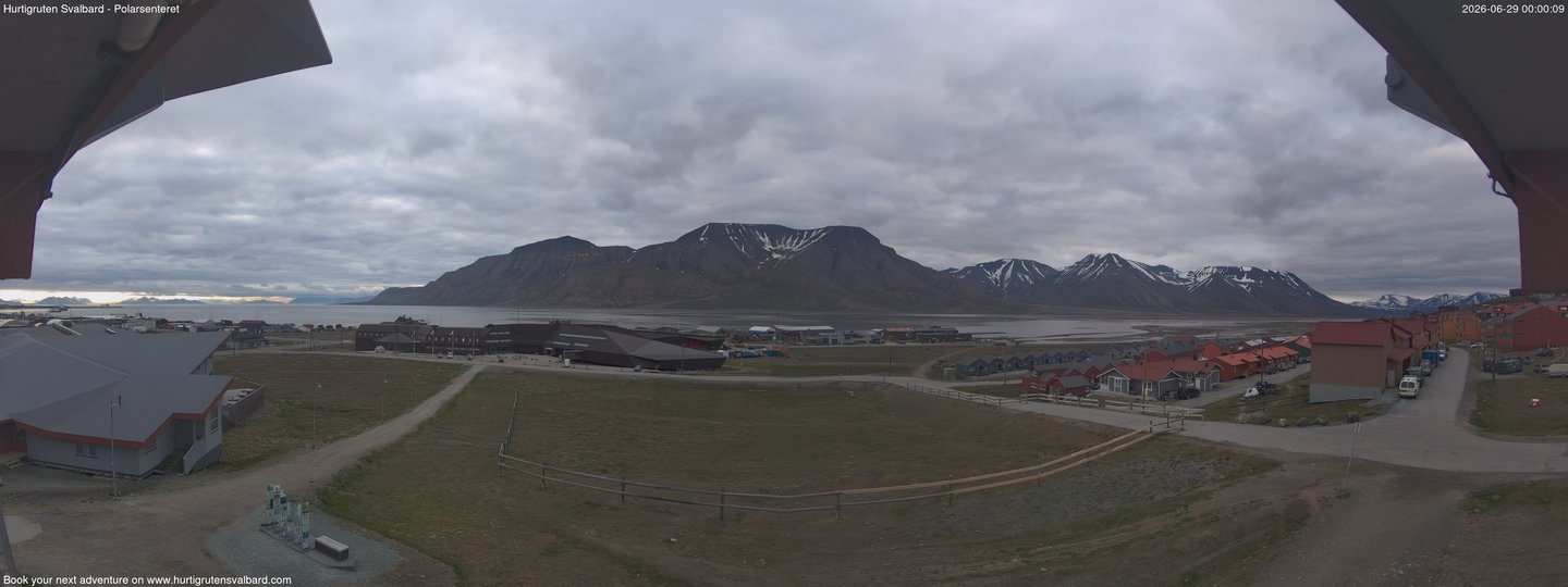 time-lapse frame, Hurtigruten Svalbard - Hiorthfjellet webcam