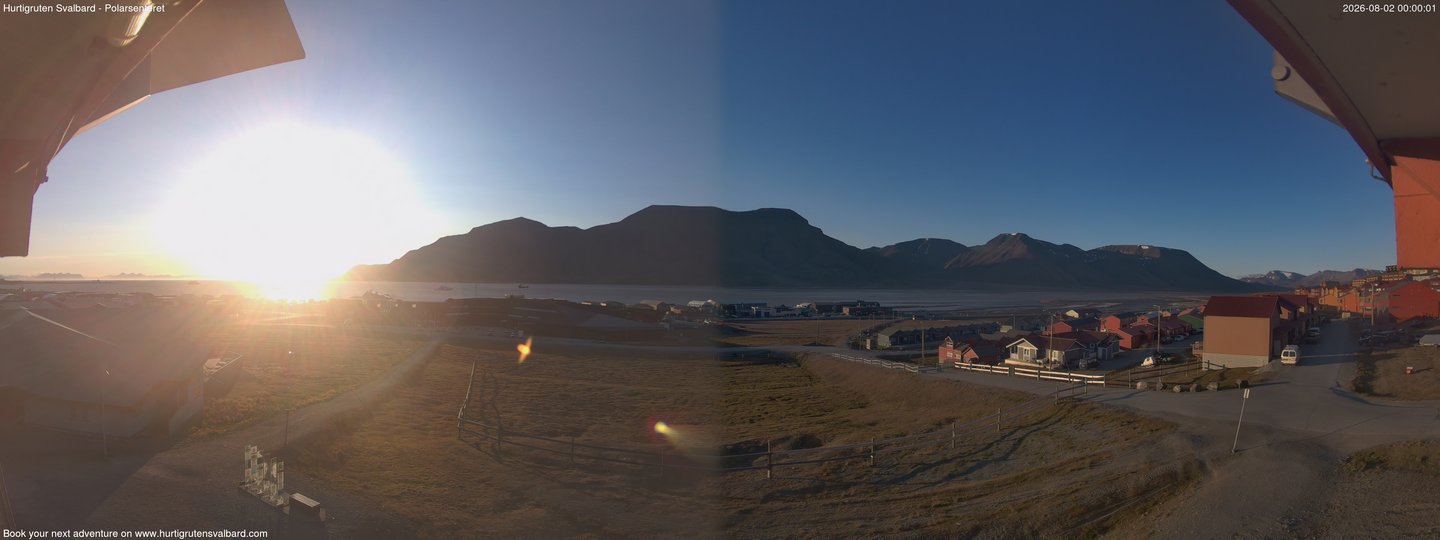 time-lapse frame, Hurtigruten Svalbard - Hiorthfjellet webcam