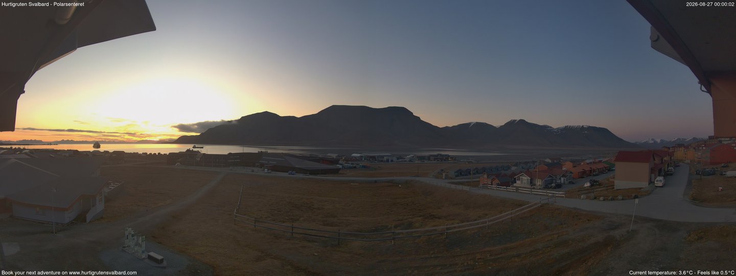 time-lapse frame, Hurtigruten Svalbard - Hiorthfjellet webcam