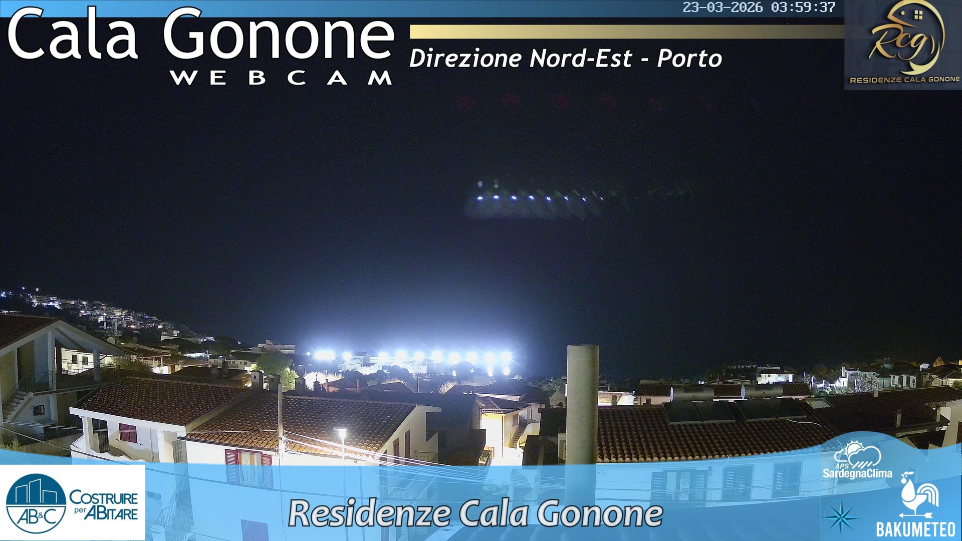 time-lapse frame, Cala Gonone Nord webcam