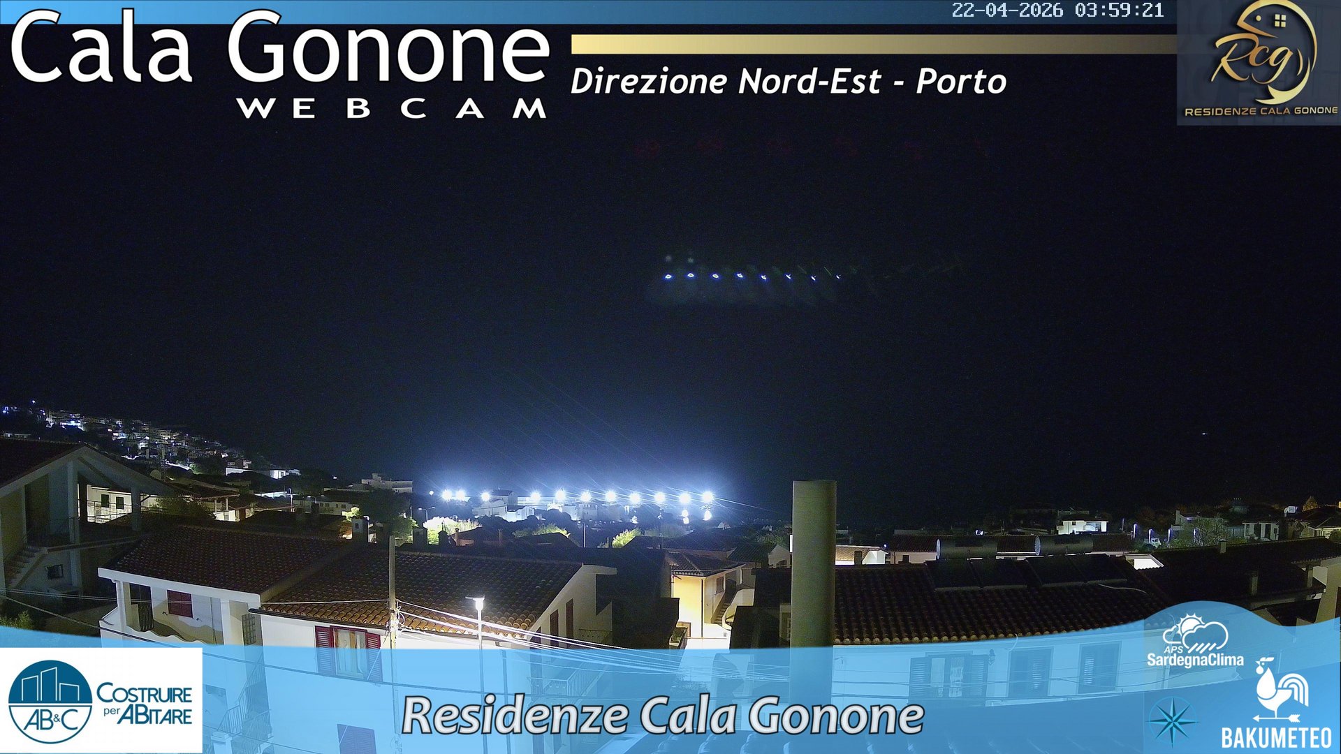 time-lapse frame, Cala Gonone Nord webcam