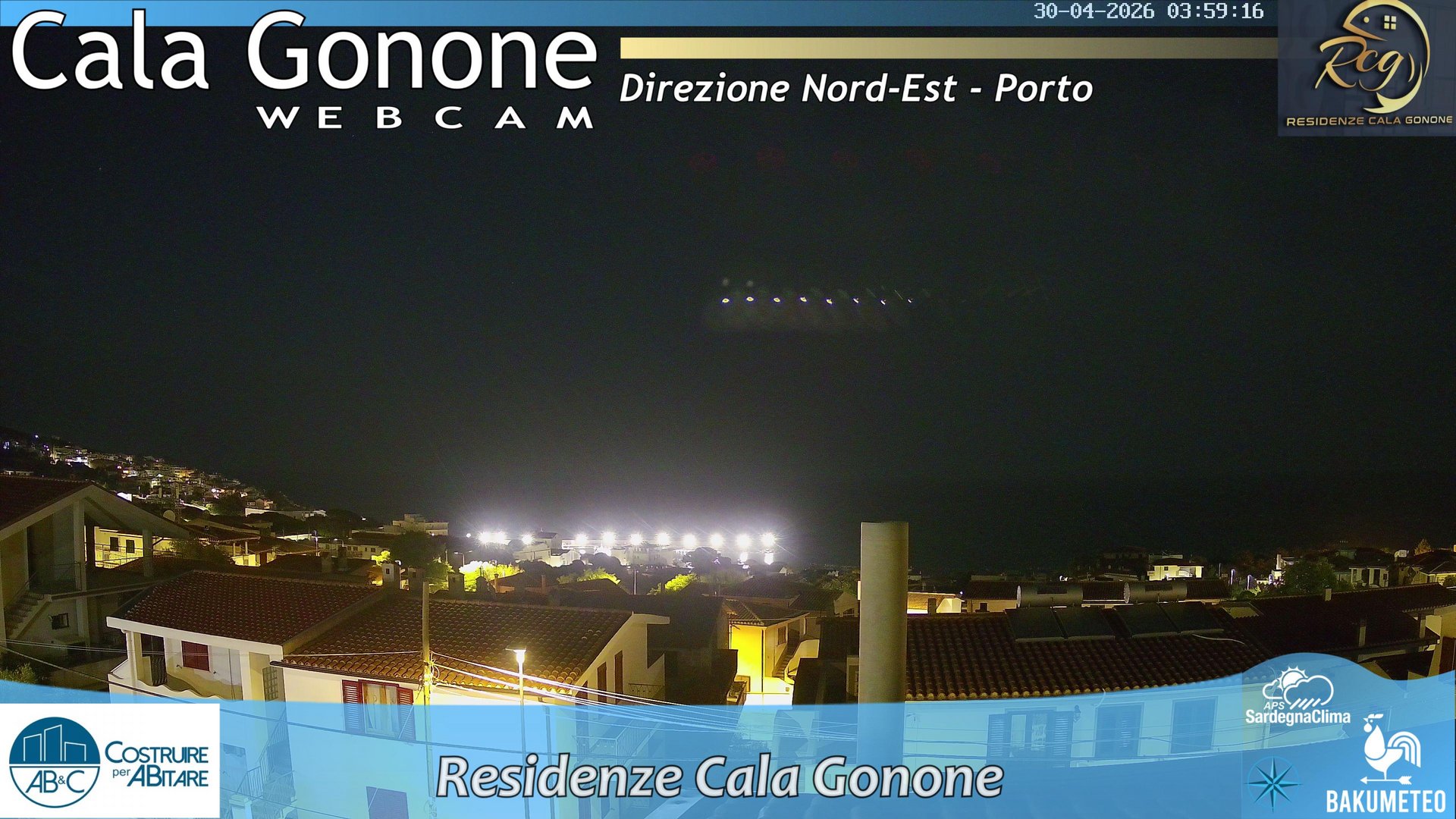 time-lapse frame, Cala Gonone Nord webcam