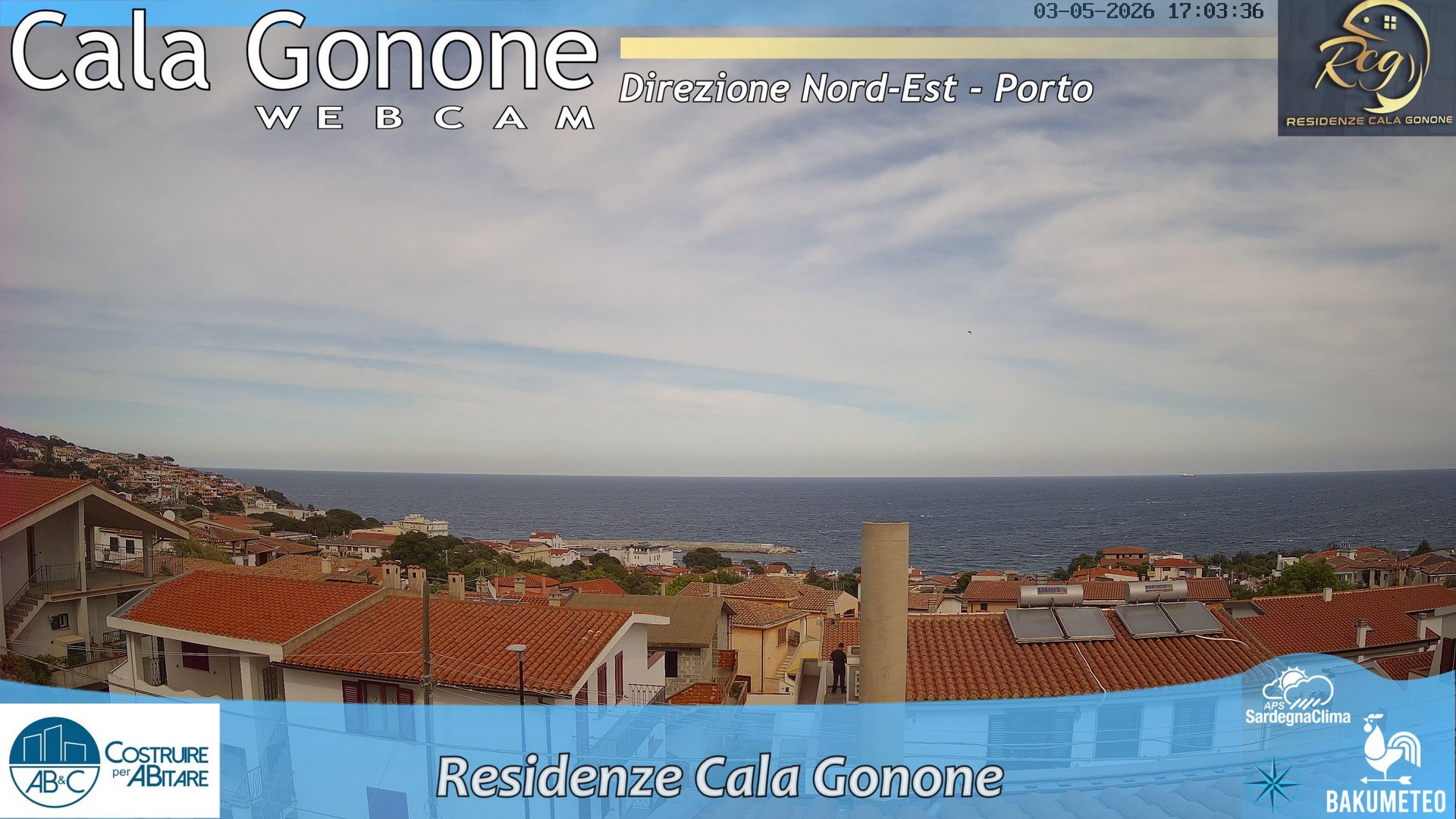 time-lapse frame, Cala Gonone Nord webcam