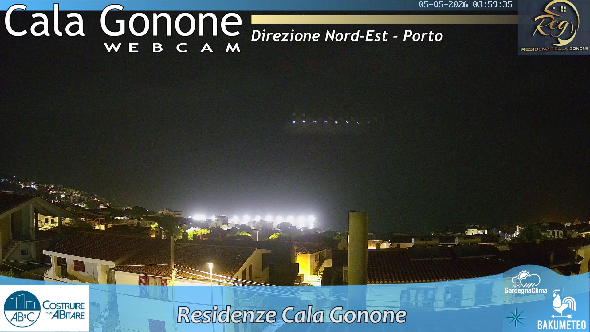 time-lapse frame, Cala Gonone Nord webcam