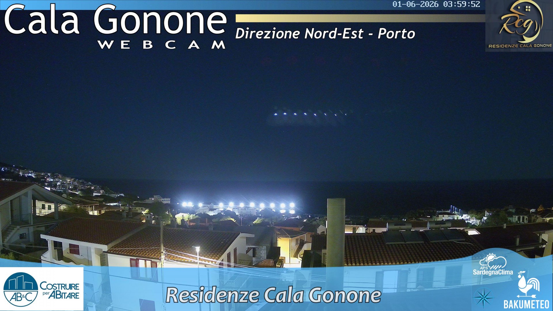 time-lapse frame, Cala Gonone Nord webcam