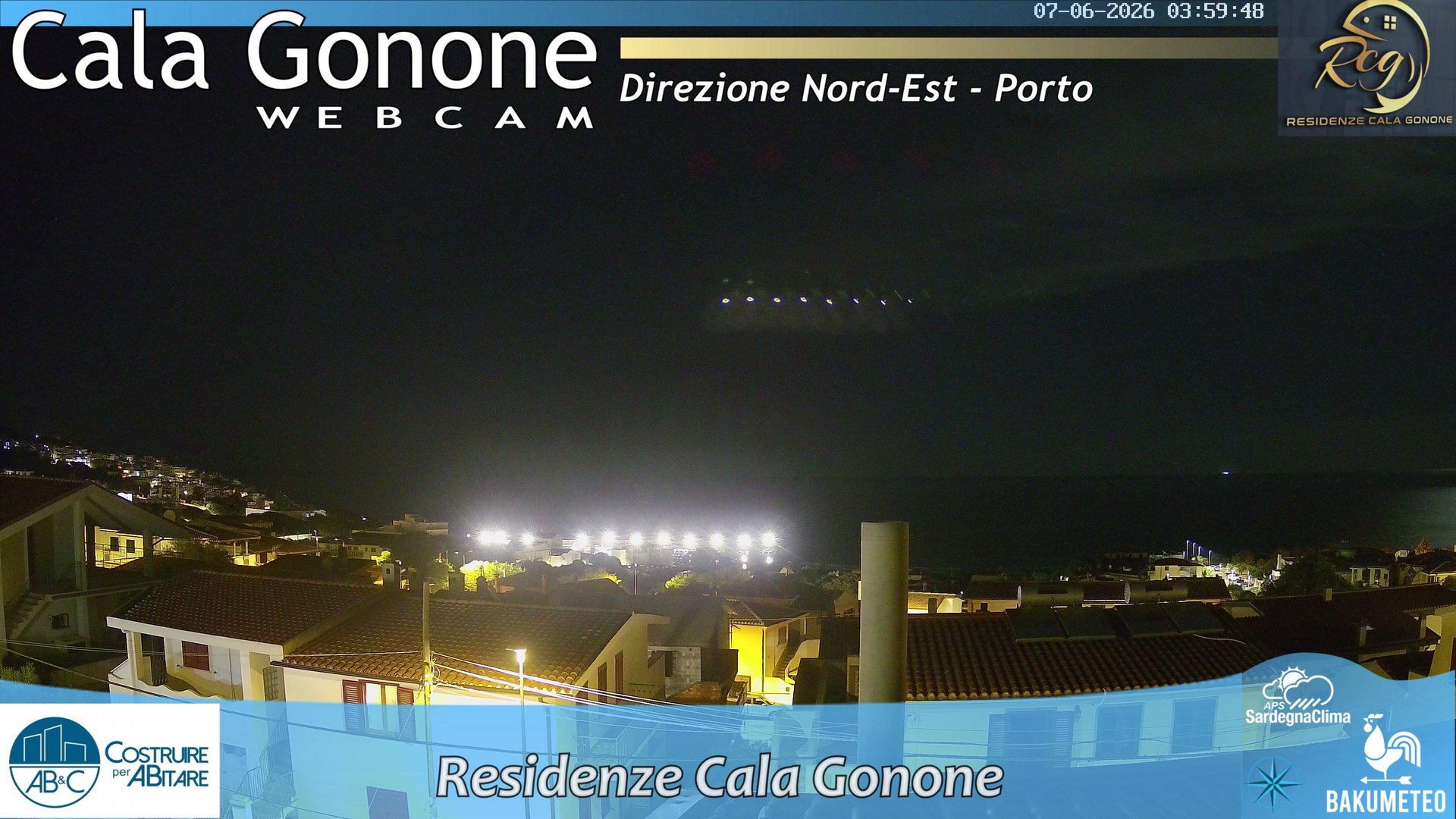 time-lapse frame, Cala Gonone Nord webcam