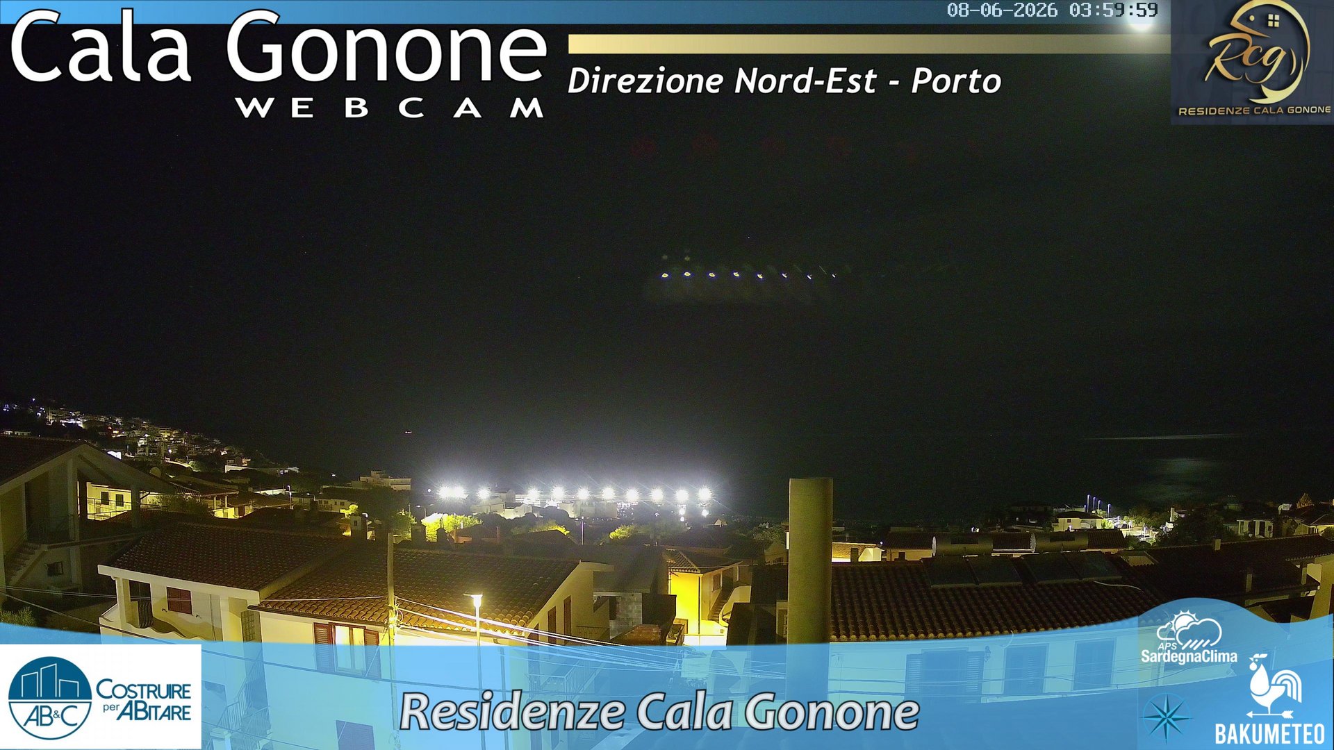 time-lapse frame, Cala Gonone Nord webcam