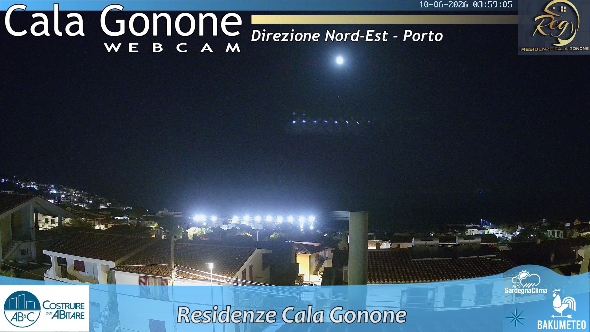 time-lapse frame, Cala Gonone Nord webcam