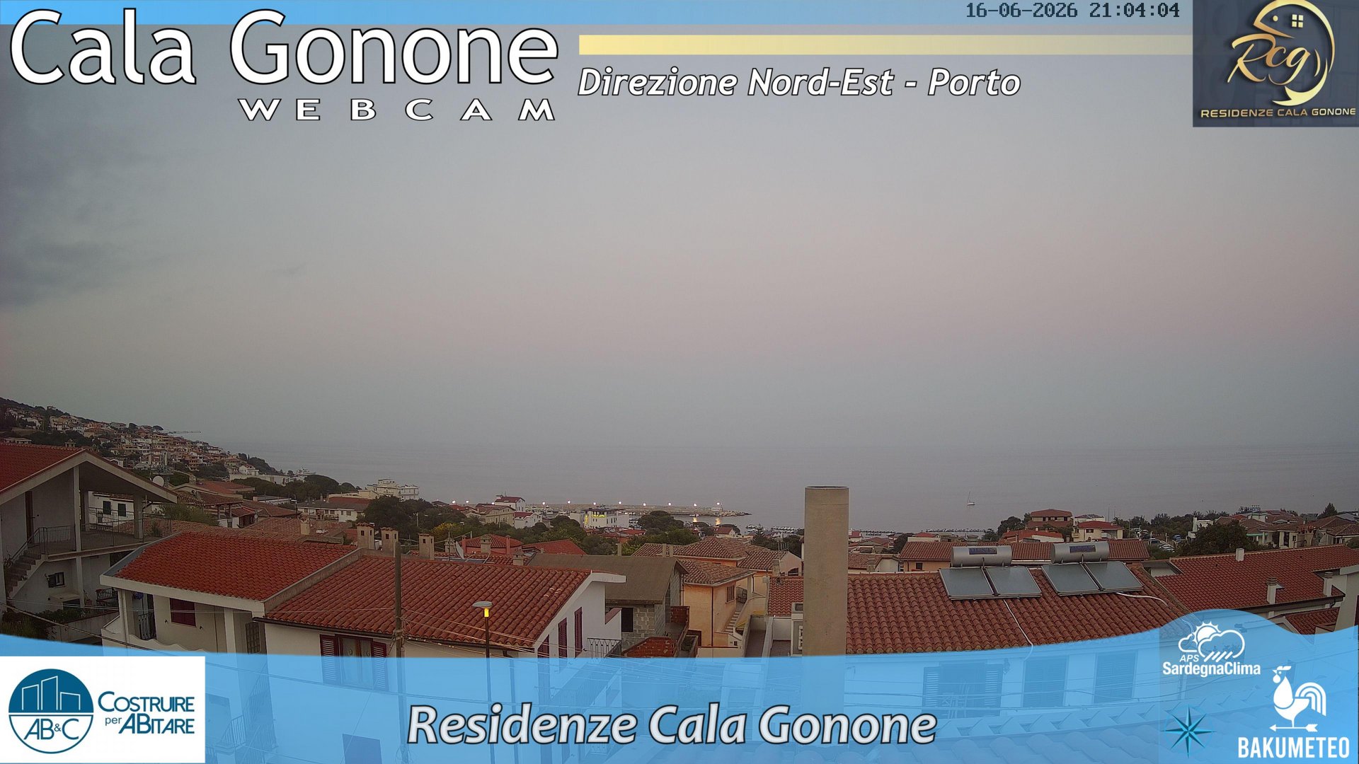 time-lapse frame, Cala Gonone Nord webcam